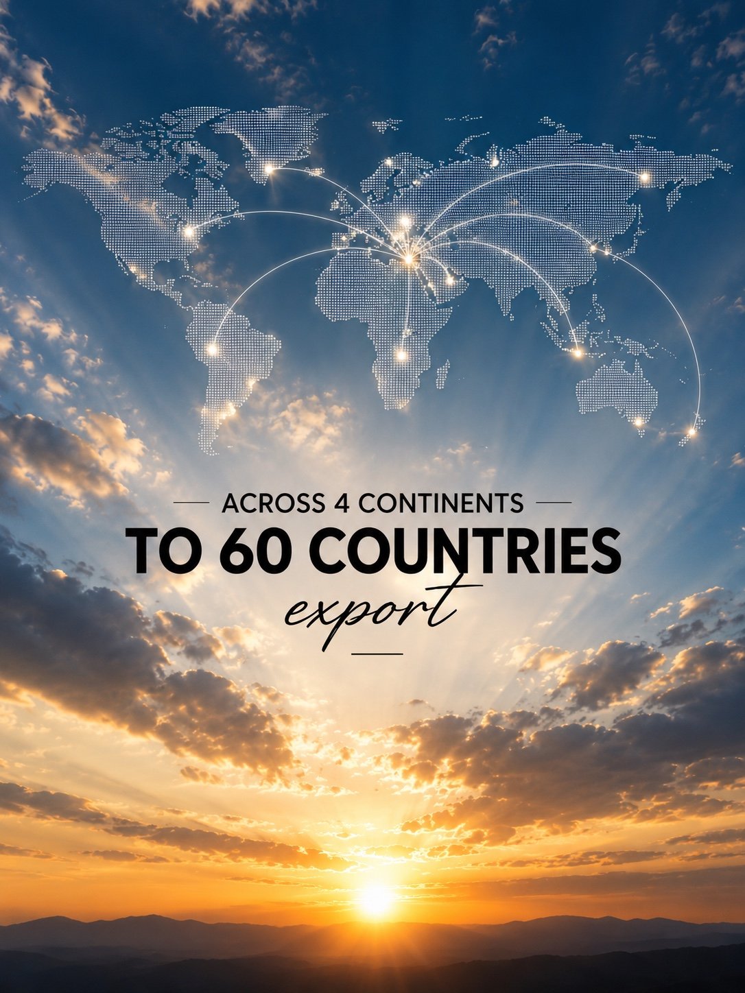 Heaton exports to 60 countries across 4 continents